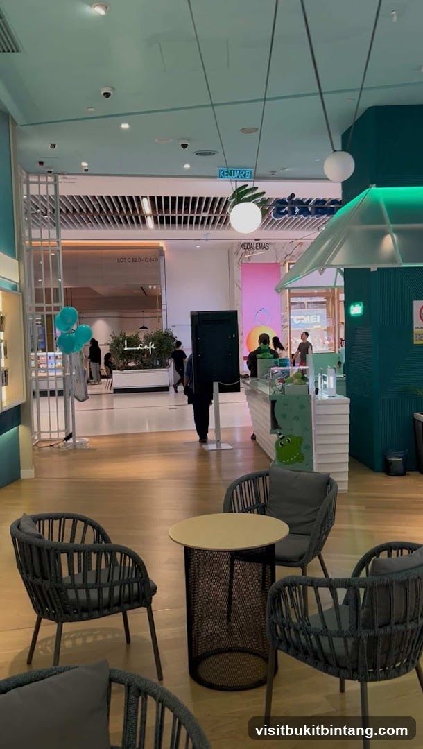 Mall Interior with Seating Area