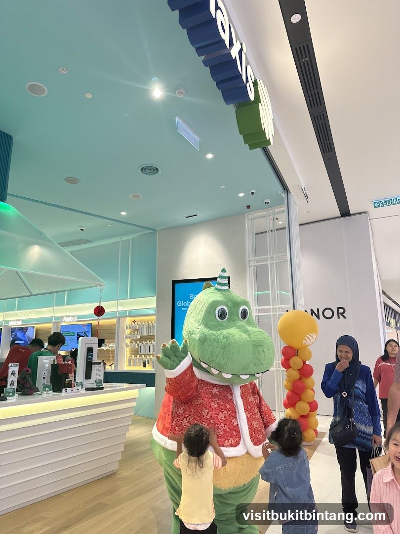 Dinosaur Mascot Greeting Children