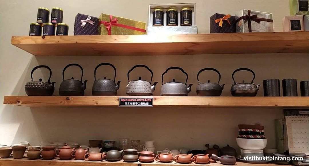 Display of Cast Iron Kettles and Teaware