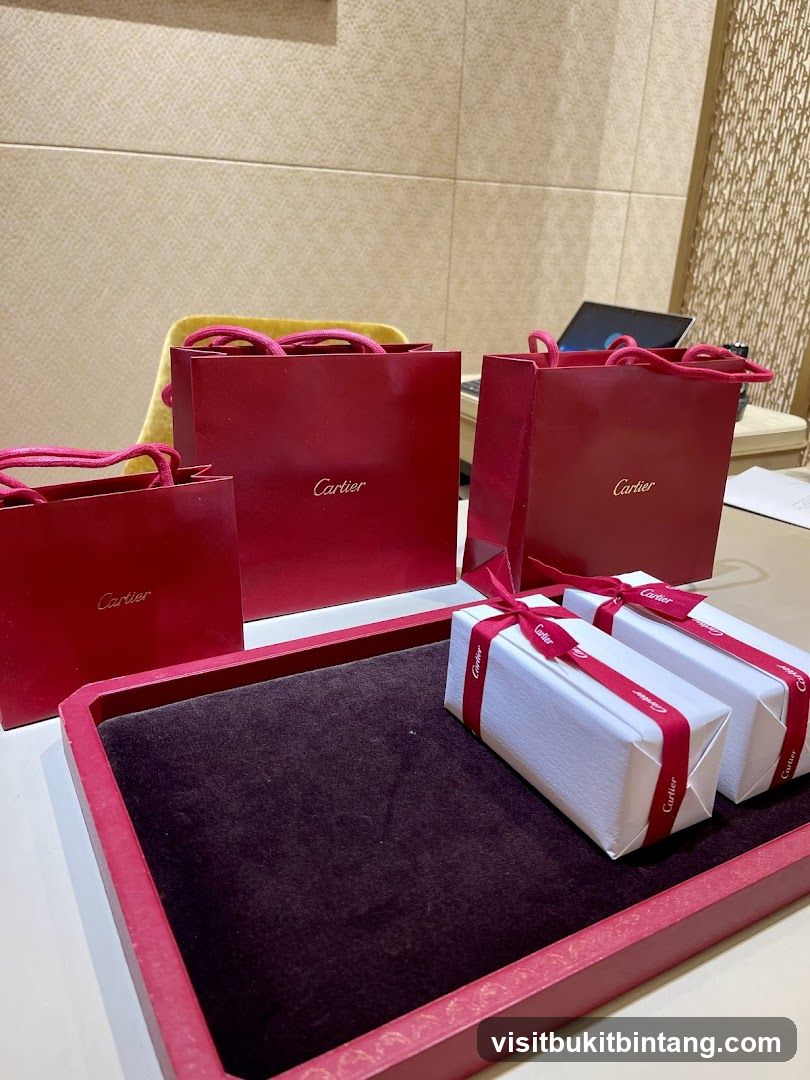 Cartier Shopping Bags and Gift Boxes