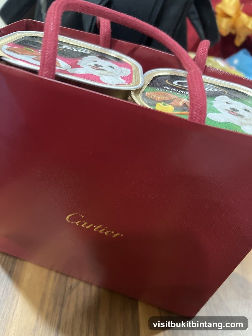 Cartier Gift Bag with Dog Food