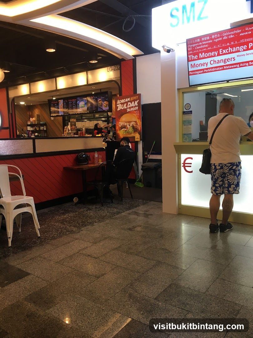 Money Changers and Korean Burger Restaurant