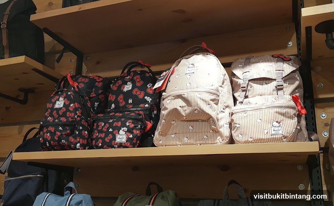 Hello Kitty Backpacks on Display