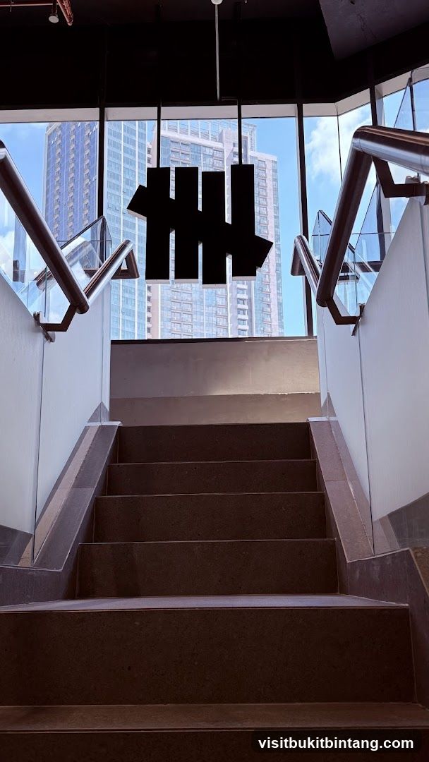 Staircase with logo