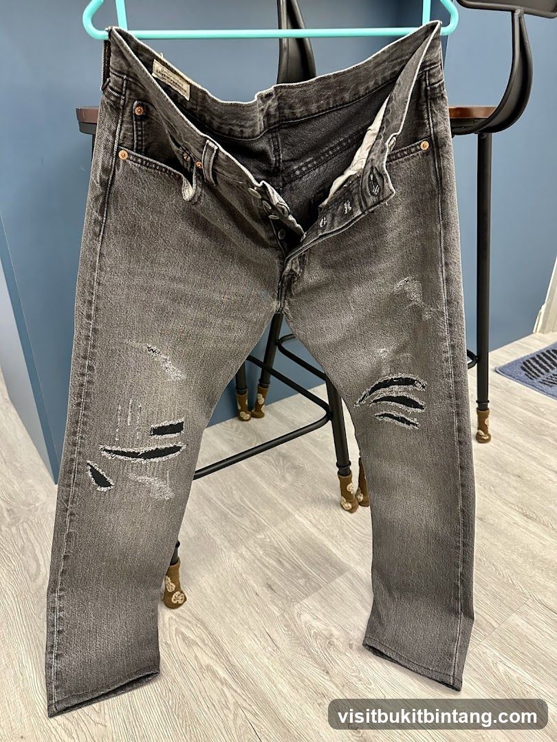 Distressed Grey Jeans