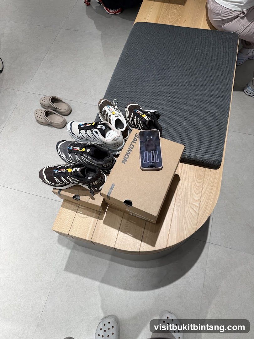 Salomon Shoes Display