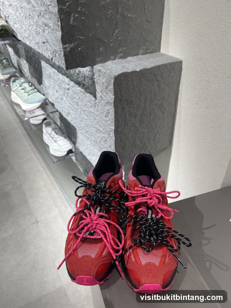 Red and Pink Running Shoes