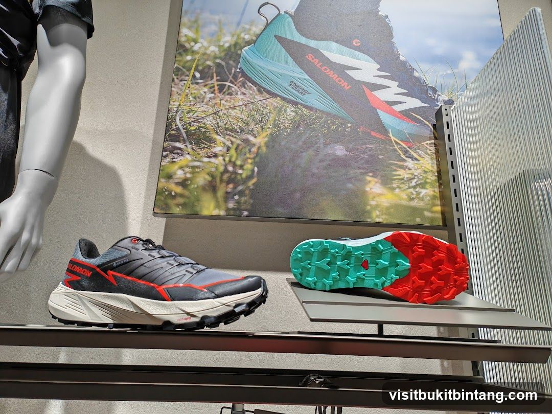 Salomon Trail Running Shoes Display