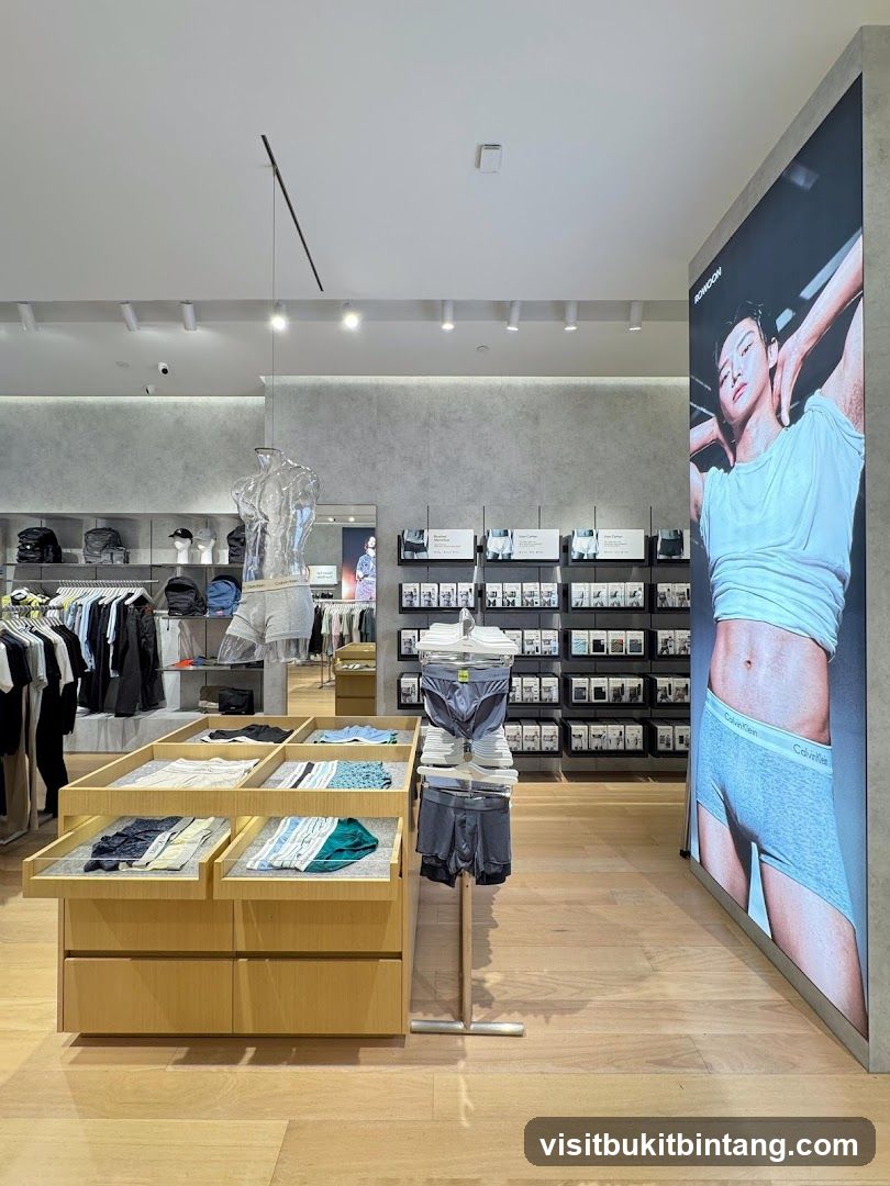 Underwear Display in a Modern Retail Store