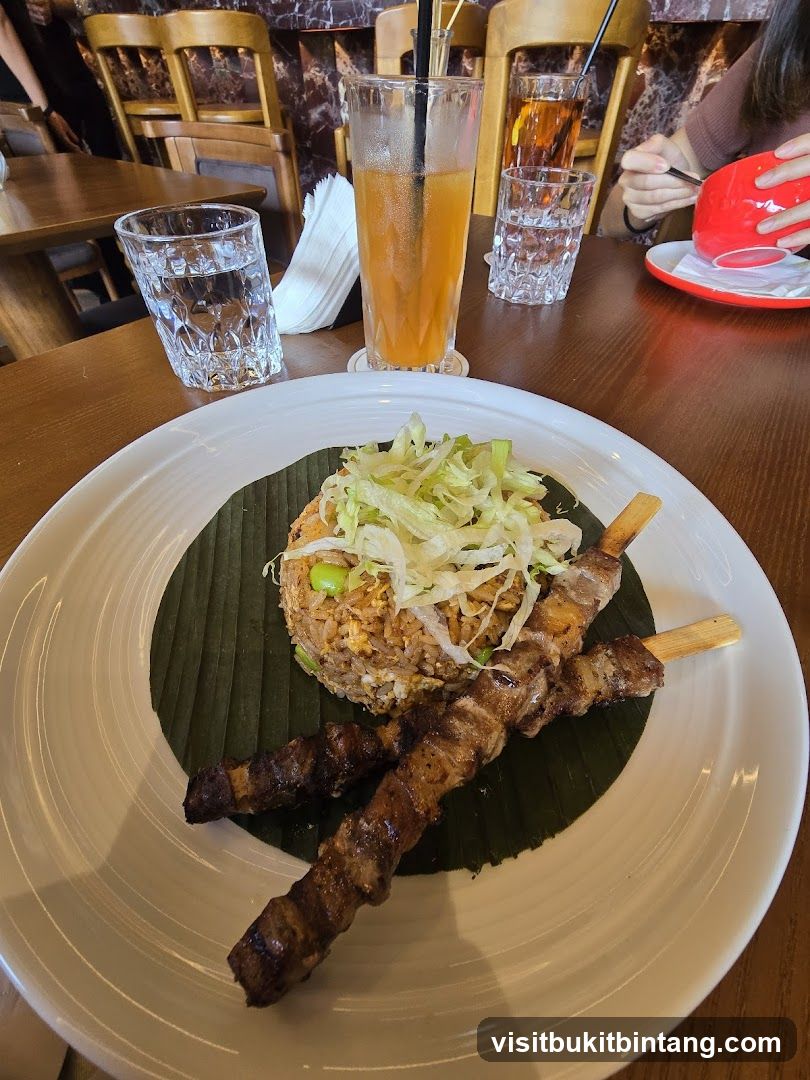 Fried Rice with Skewers