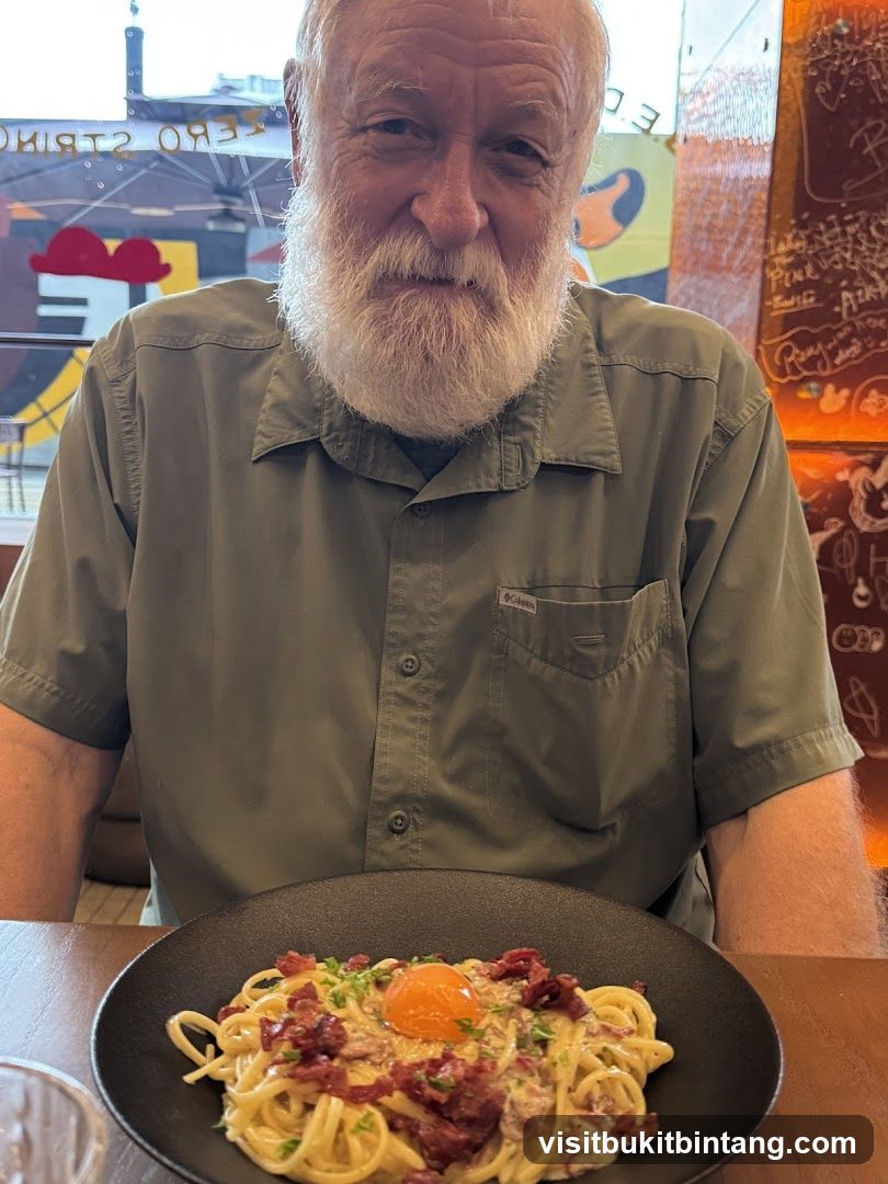 Man with Spaghetti Carbonara