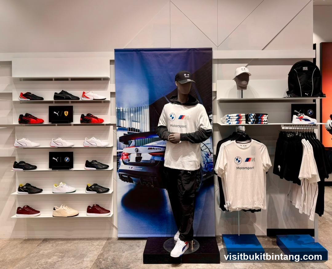 BMW Motorsport Apparel and Footwear Display