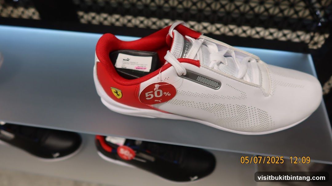 Puma Ferrari Shoes on Display