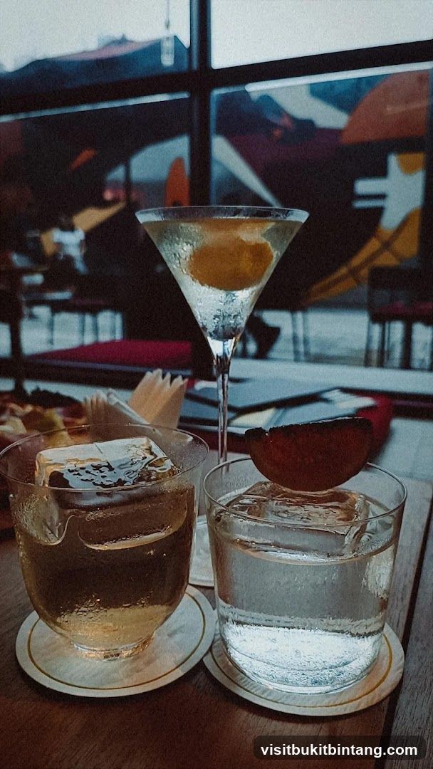 Cocktails on a table