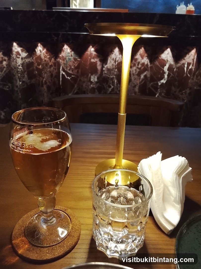 Table Setting with Drinks and Napkins