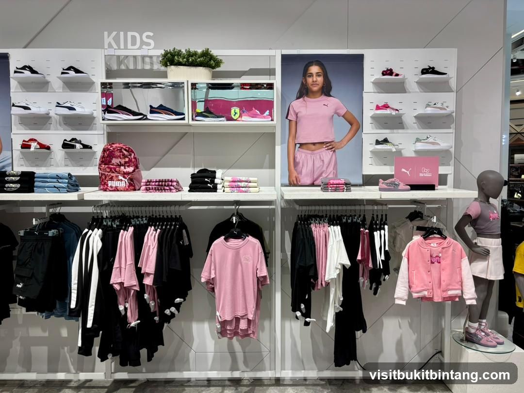 Puma Kids Clothing Display