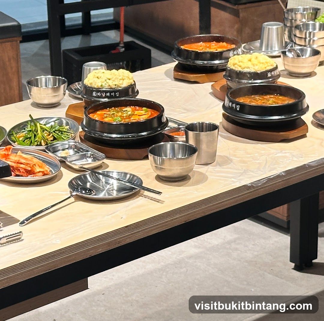 Korean Stew and Side Dishes