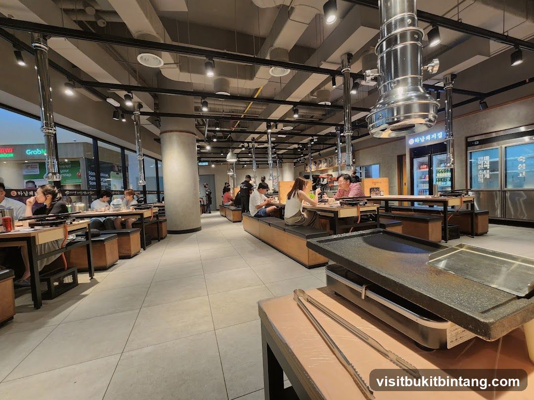Korean BBQ Restaurant Interior