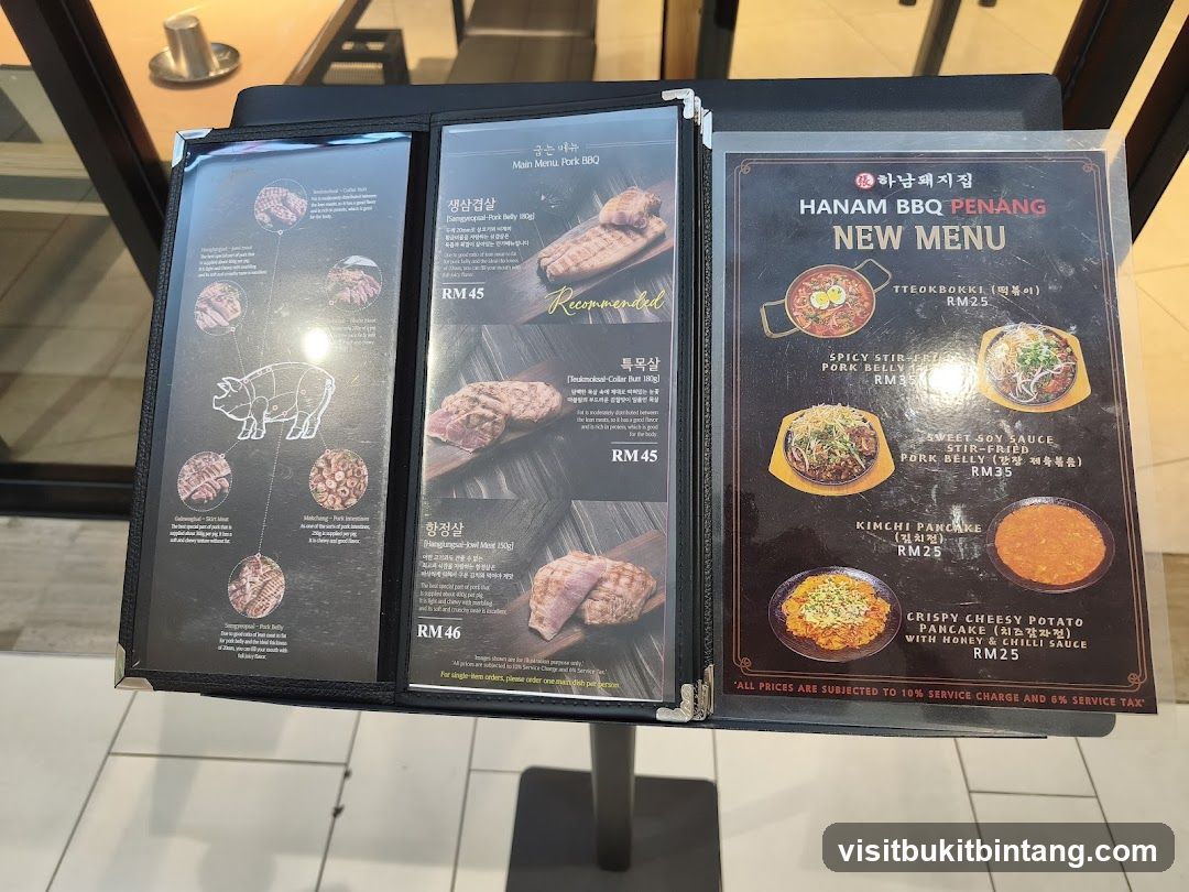 HANAM BBQ PENANG NEW MENU