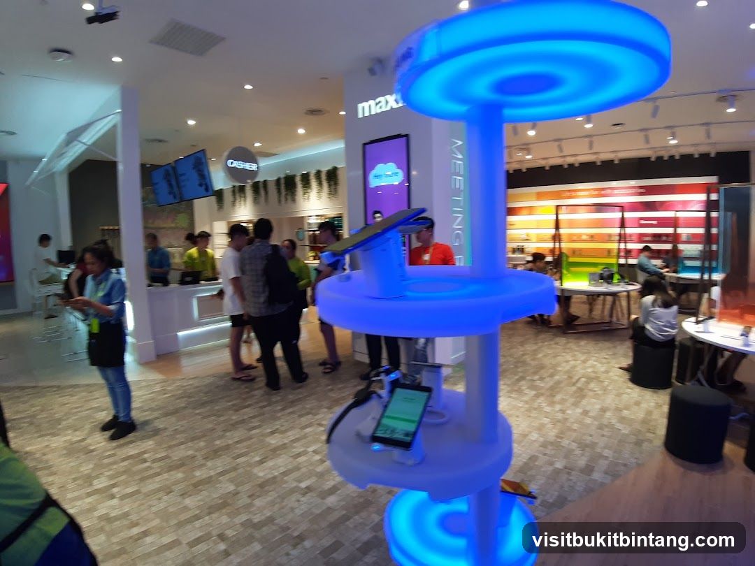 Modern electronics store interior
