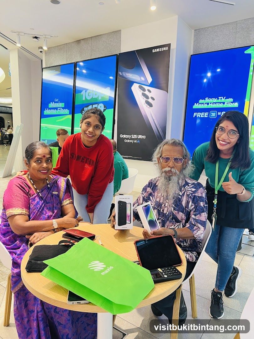 People with Samsung phones and Maxis bag