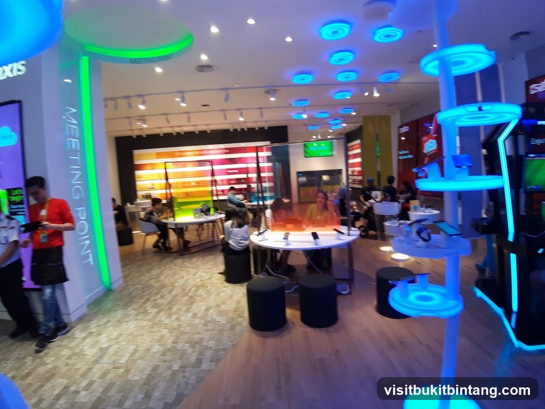 Modern electronics store interior