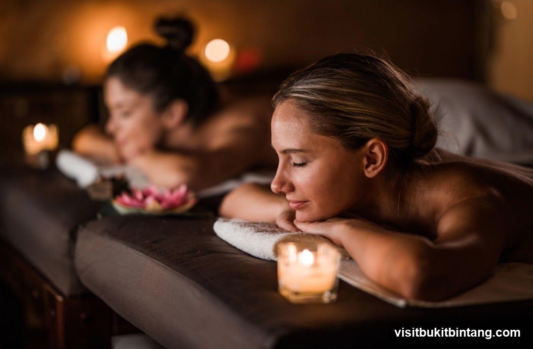 Two women receiving massages