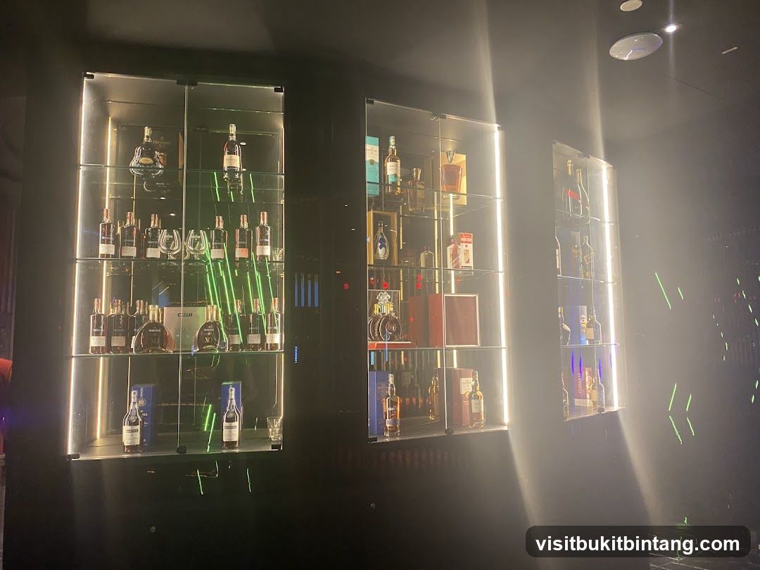 Display Cases with Bottles