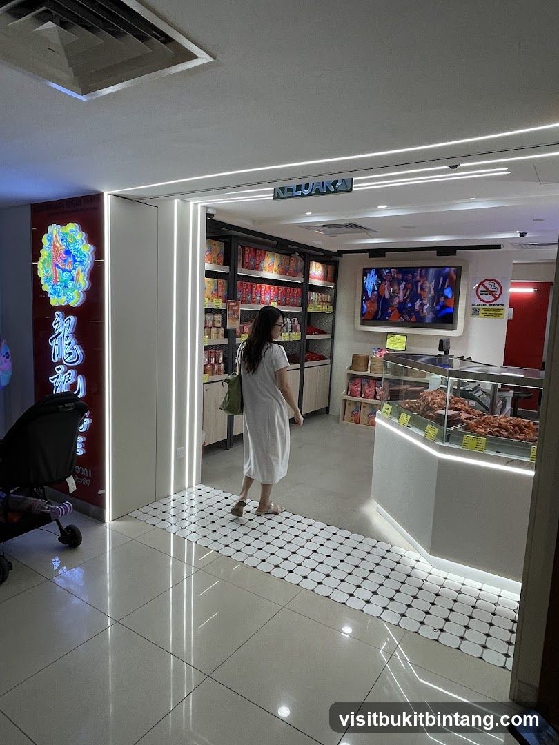 Store Interior with Display Cases and Shelving