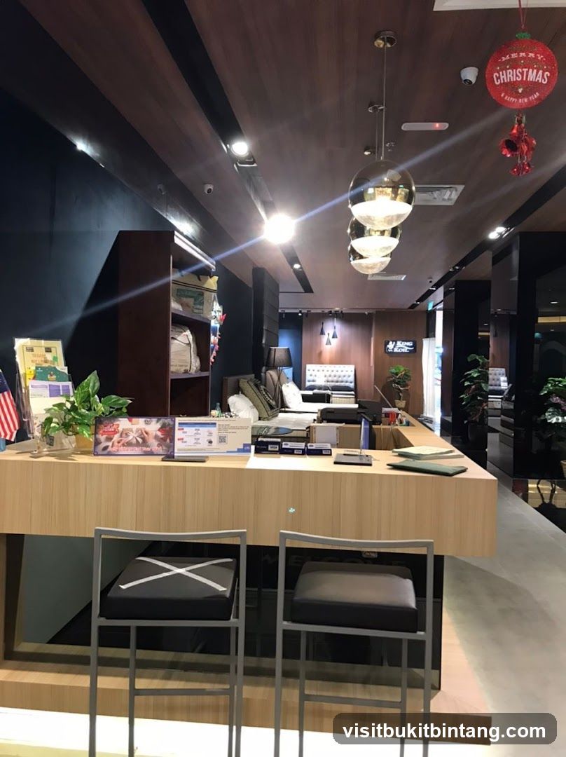 Store Interior with Display Beds and Counter