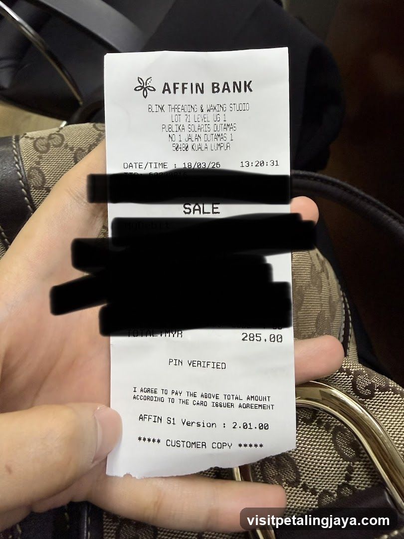 Affin Bank Receipt