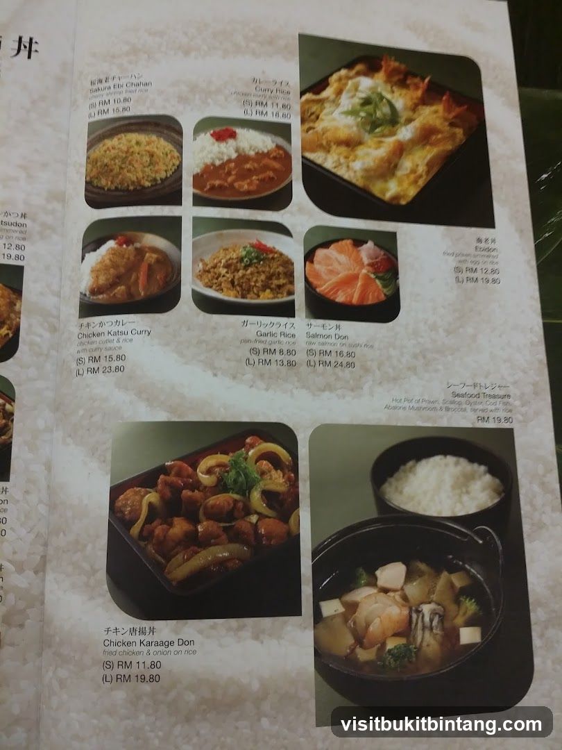 Japanese Menu