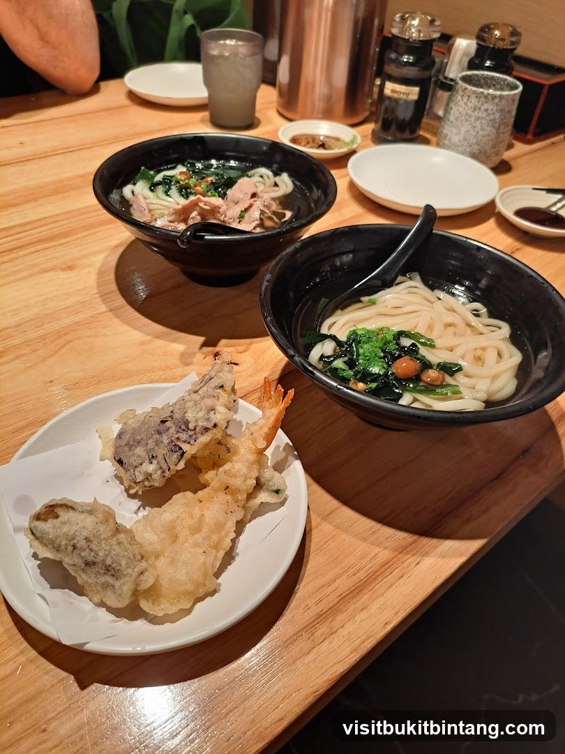 Udon Noodles and Tempura