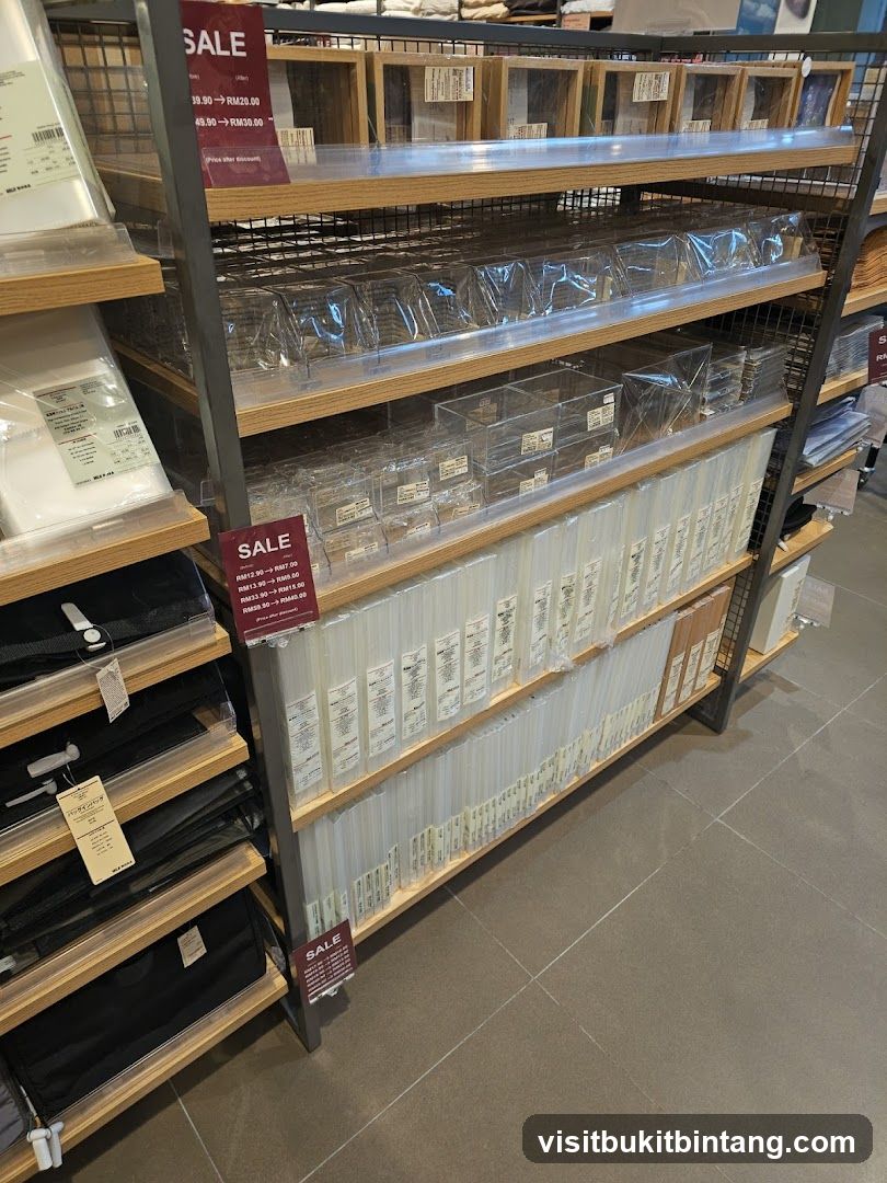 Store Shelves with Sale Items