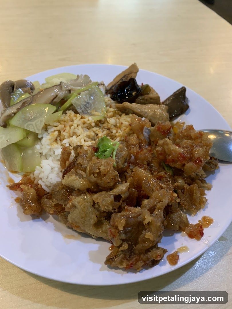 Plate of Fried Rice with Tofu and Vegetables