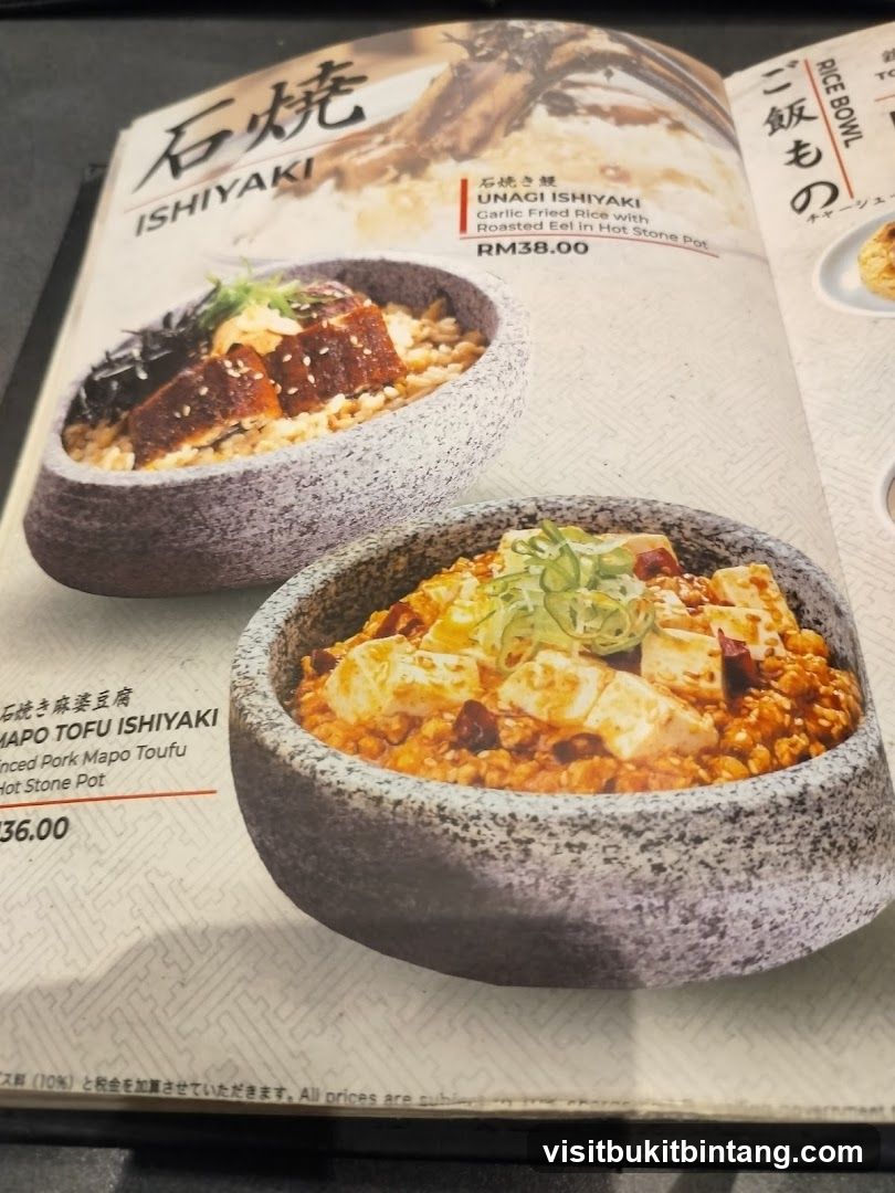ISHIYAKI Menu