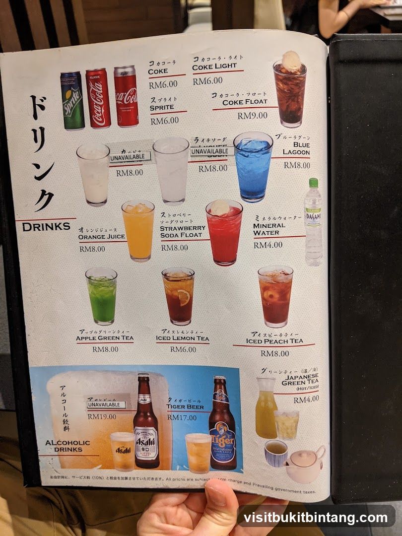 Drinks Menu