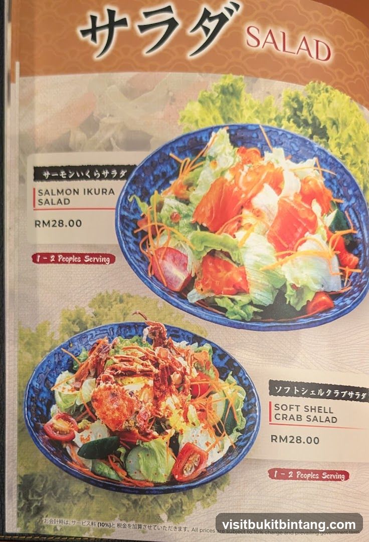 Salad Menu