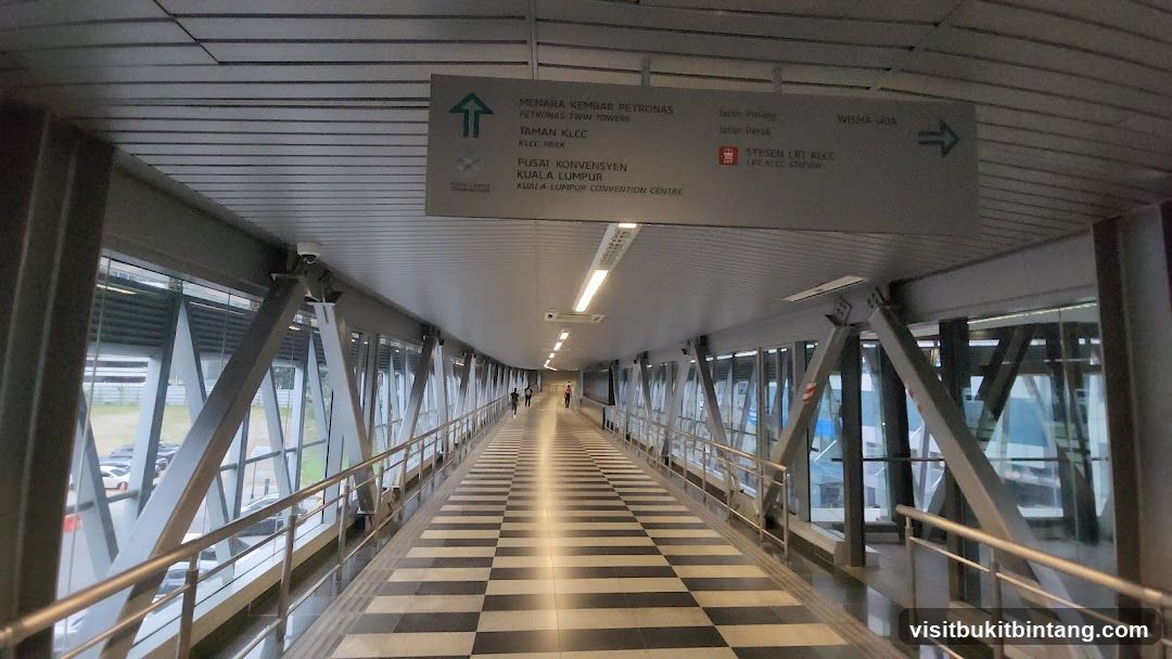 Indoor Pedestrian Walkway with Signage