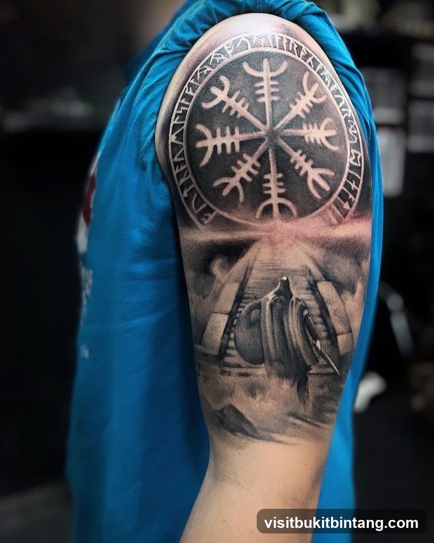 Viking Helm of Awe Tattoo