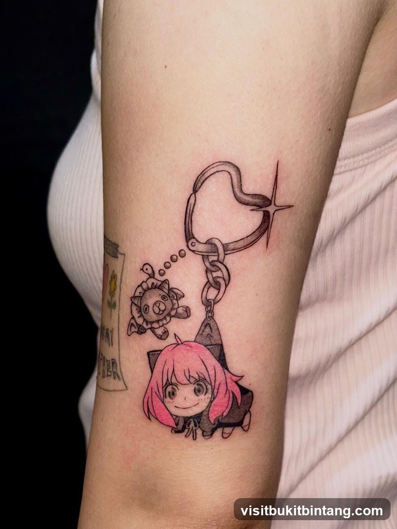 Tattoo of Anya Forger Keychain