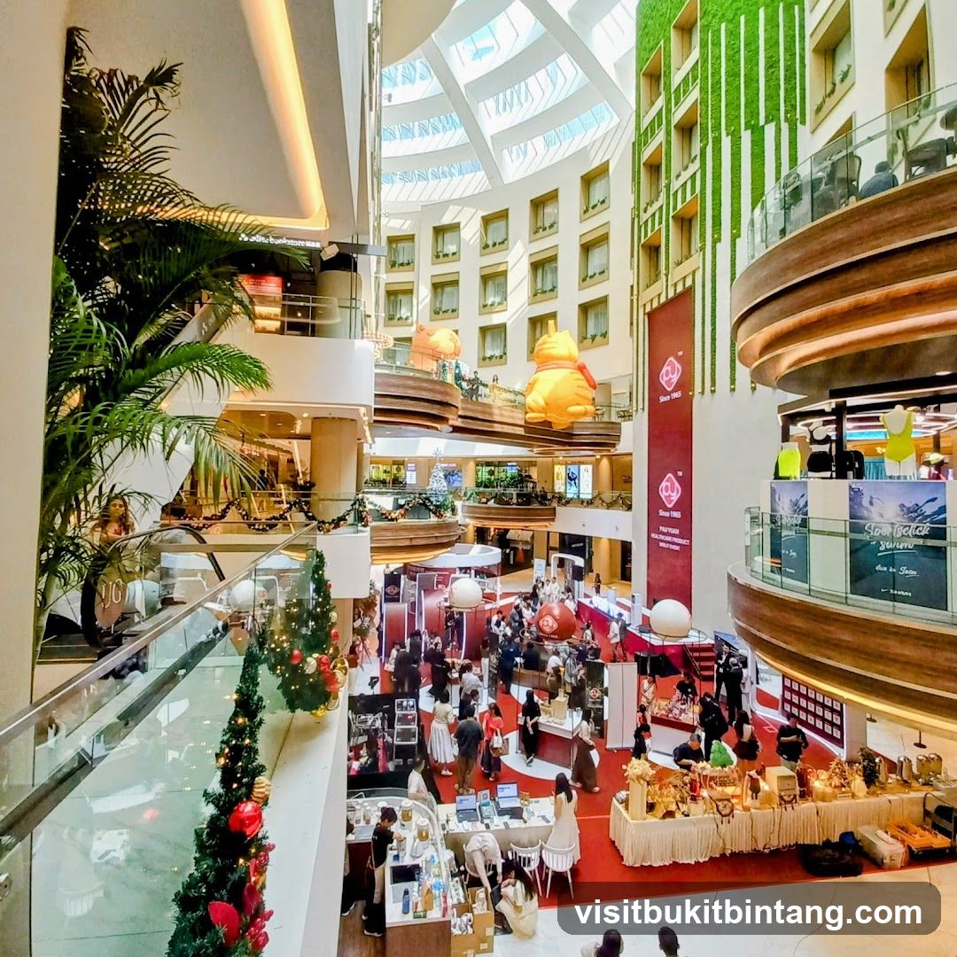 Indoor Atrium with Holiday Decorations