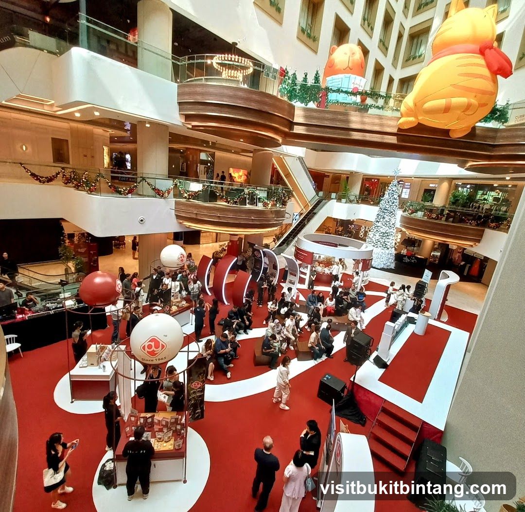 Christmas decorations in a shopping mall