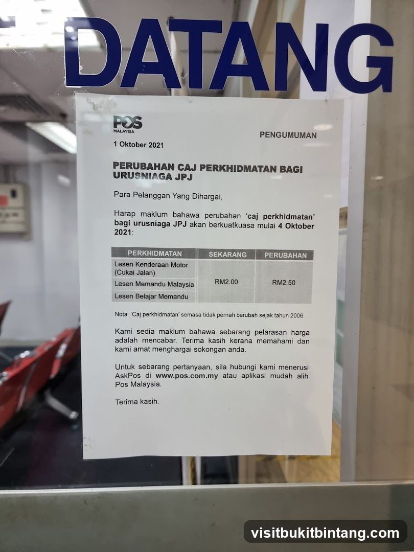 POS Malaysia Announcement