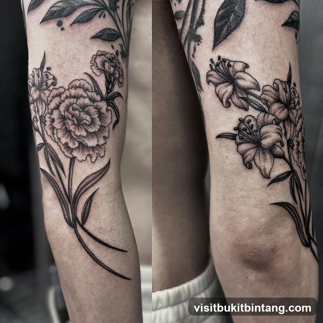 Floral Tattoo on Arm
