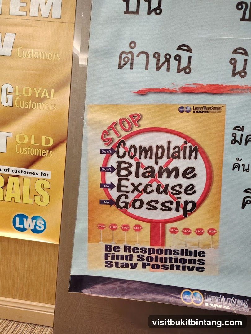 Stop Complain, Blame, Excuse, Gossip Poster