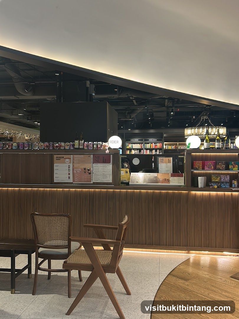 Cafe Interior with Seating and Counter
