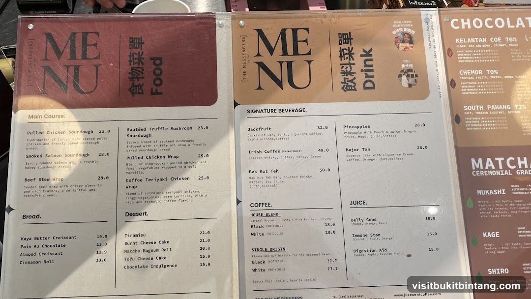 The Messengers Menu