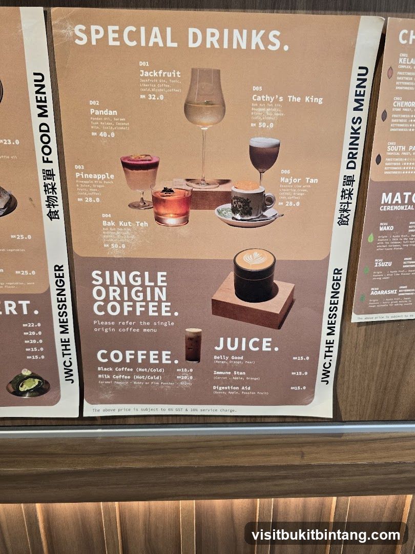 Special Drinks Menu