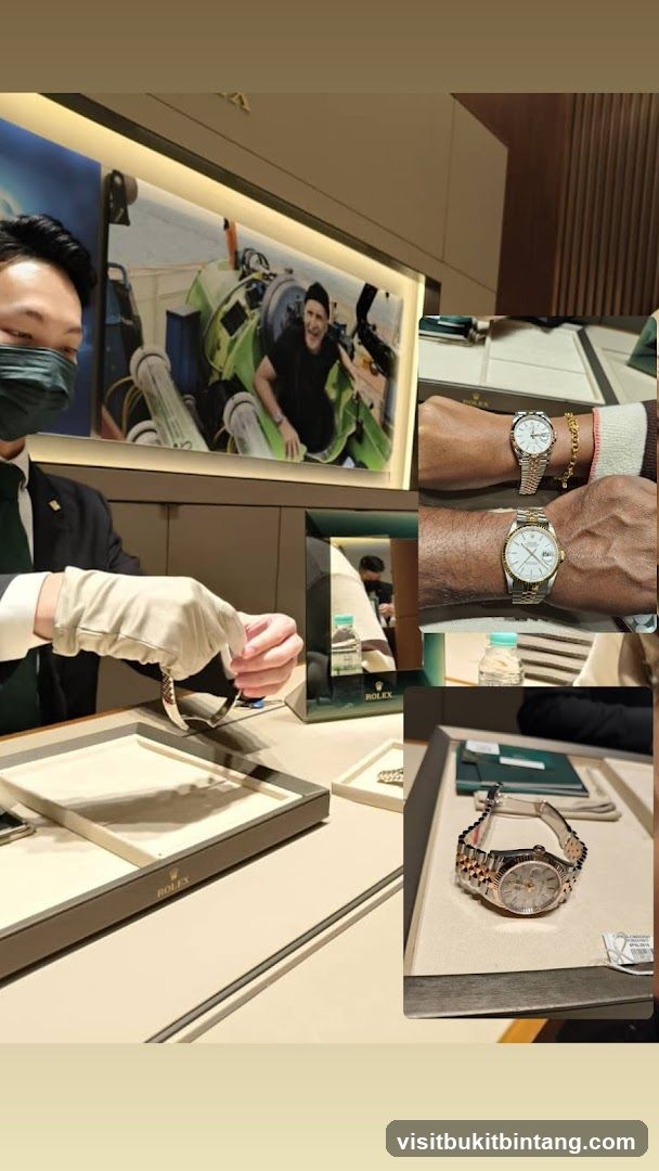 Rolex watches on display